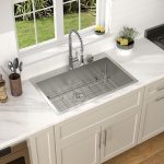 Dcolora 30" x 22" x 9" Drop-In Workstation Kitchen Sink, Brushed 304 Stainless Steel, Single Bowl, with drain assembly, bottom grid, roll-up drying rack - Image 7